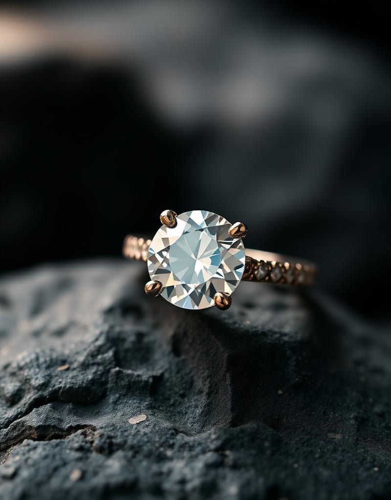 Diamond solitaire ring