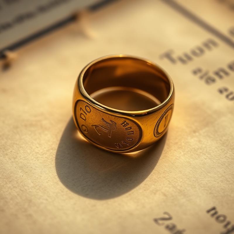 Gold signet ring
